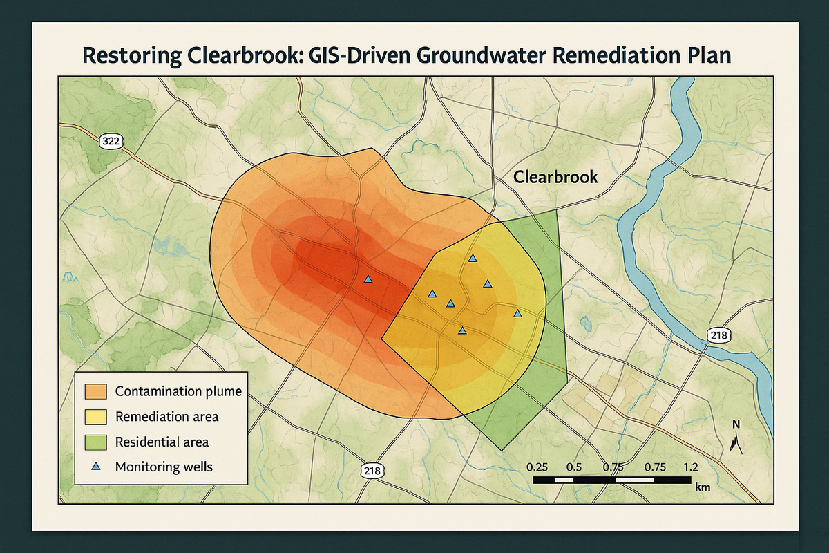Restoring Clearbrook: GIS-Driven Groundwater Remediation Plan